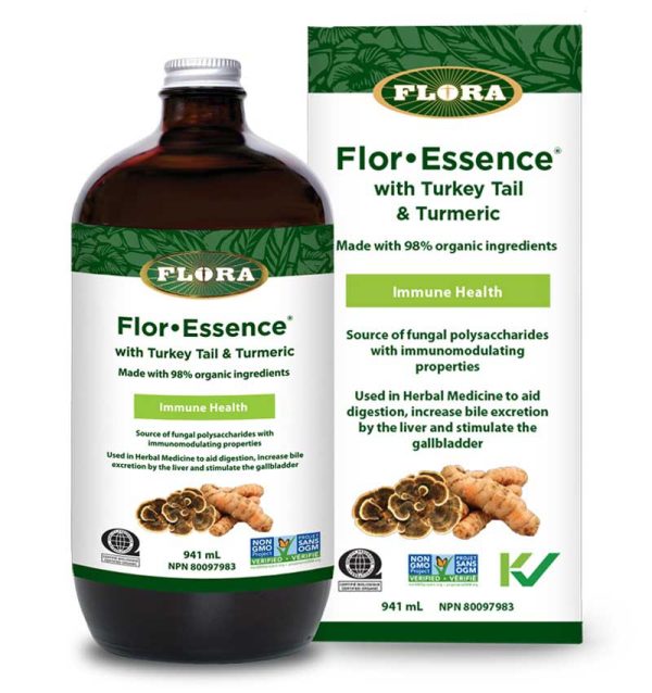 Flora Flor-Essence with Turkey Tail & Turmeric (941ml) For Sale