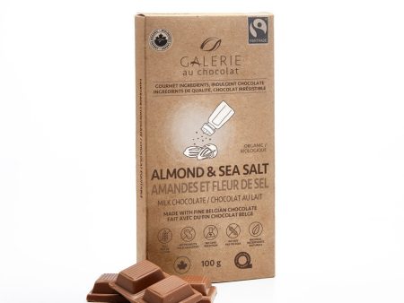 Galerie Au Chocolat Milk Chocolate Almond & Sea Salt (100g) Hot on Sale