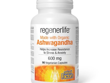 Natural Factors Regenerlife Ashwagandha 600mg (90 VCaps) Online Hot Sale