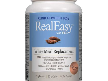 Natural Factors RealEasy w  PGX Whey Meal Replacement - Chocolate (940g) Fashion