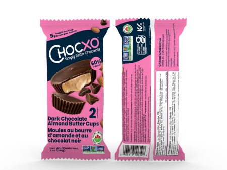 ChocXo Dark Chocolate Almond Butter Cups (2 cups) Online now