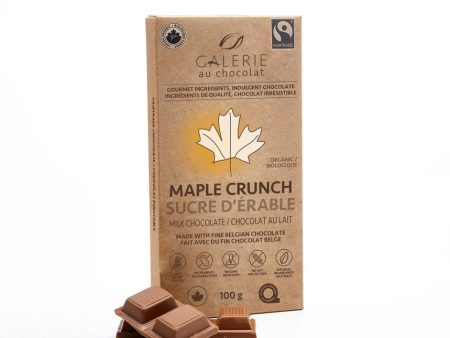 Galerie Au Chocolat Milk Chocolate Maple Crunch (100g) Online