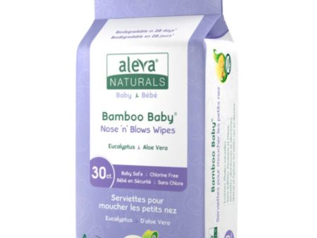 Aleva Naturals Bamboo Baby Nose  n  Blows Wipes (30 ct) Hot on Sale