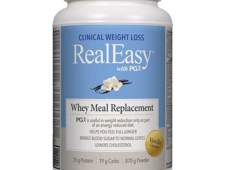 Natural Factors RealEasy w  PGX Whey Meal Replacement - Vanilla (870g) Online now