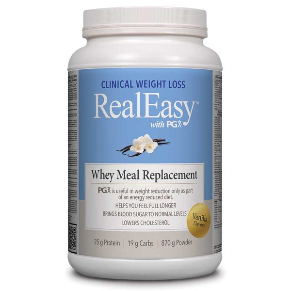 Natural Factors RealEasy w  PGX Whey Meal Replacement - Vanilla (870g) Online now