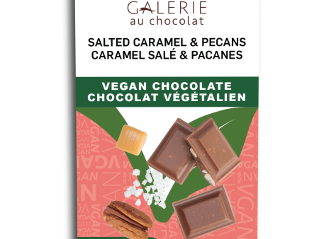 Galerie Au Chocolat Vegan Chocolate Salted Caramel & Pecans (80g) Hot on Sale