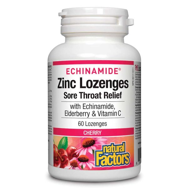 Natural Factors Echinamide Zinc Lozenges - Cherry (60 Loz) Hot on Sale