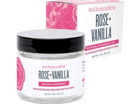 Schmidt s Deodorant Jar - Rose + Vanilla (56.7g) Hot on Sale