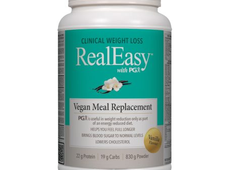 Natural Factors RealEasy w  PGX Vegan Meal Replacement - Vanilla (830g) Sale