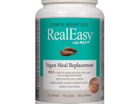 Natural Factors RealEasy w  PGX Vegan Meal Replacement - Chocolate (855g) on Sale