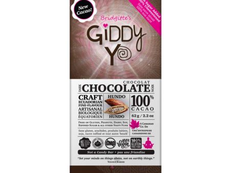 Giddy Yoyo Hundo 100% Cacao Dark Chocolate (60g) Supply