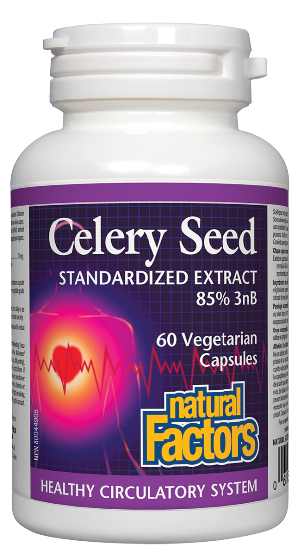 Natural Factors Celery Seed Extract (60 Vegetarian Capsules) For Sale