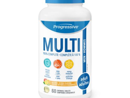 Progressive Chewable Multi Adult Men (60 Tablets) For Sale