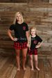 Christmas Pajamas - Black Shirt - Buffalo Plaid Polka Dot Shorts Online Hot Sale