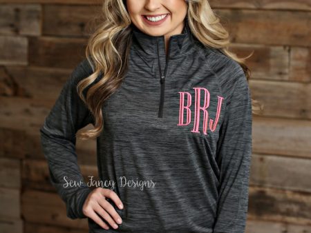 Monogrammed Performance Quarterzip Pullover For Sale