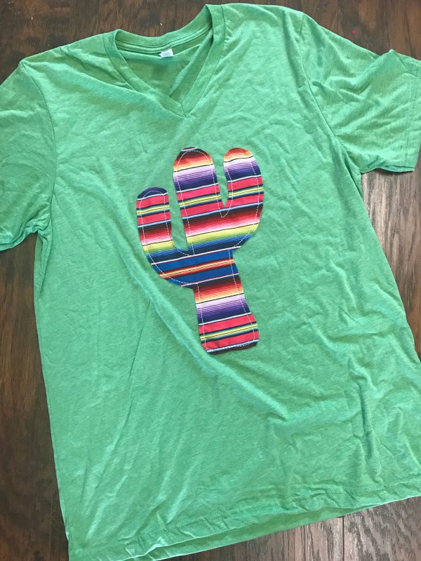 Cactus Shirt with Serape Hot on Sale