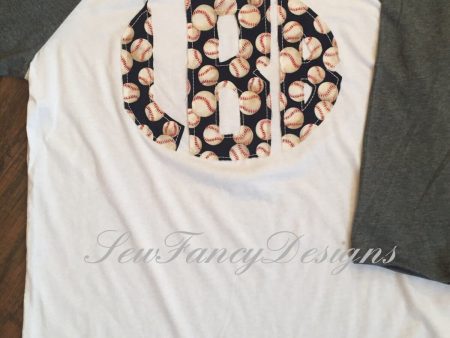 Baseball Monogrammed Baseball Tee For Cheap