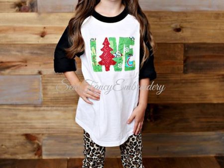 Youth and Toddler Christmas LOVE shirt Discount