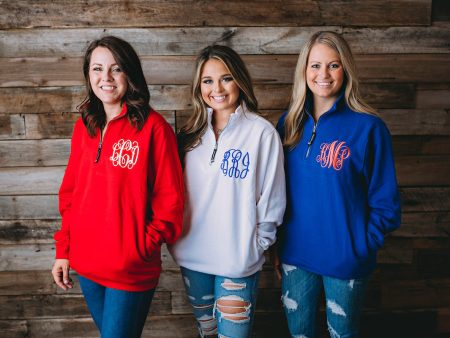 Charles River Quarterzip Monogrammed sweatshirt Online